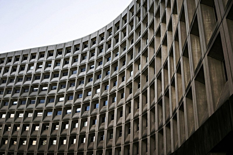 Exterior view of corporate office building