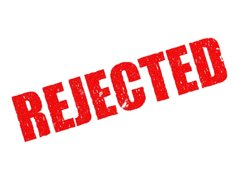 'Rejected' stamped in red